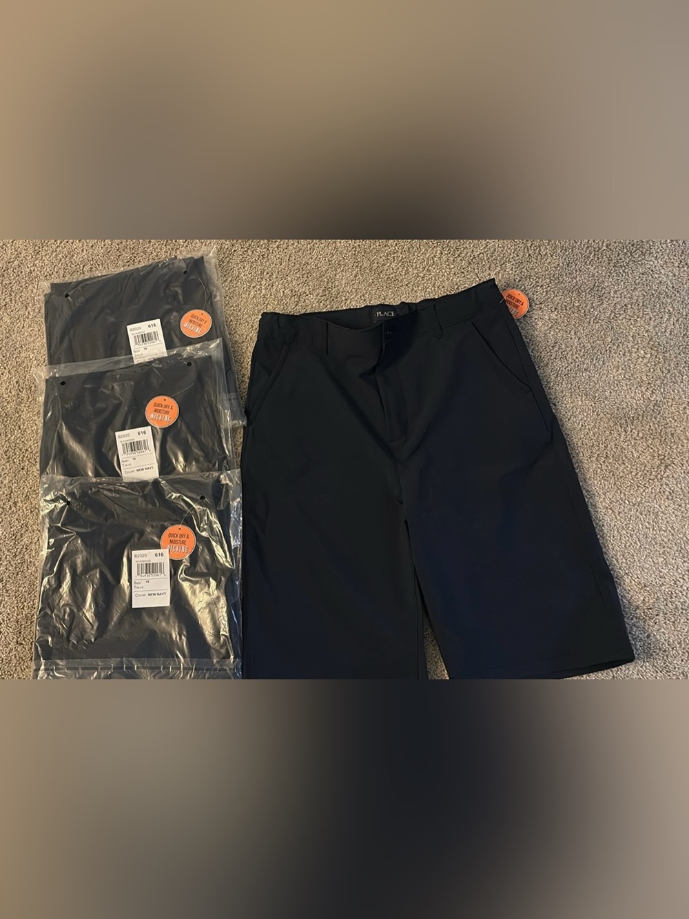 The Children's Place Boys Performance Shorts - Uniform - Lot of 4 BNWT